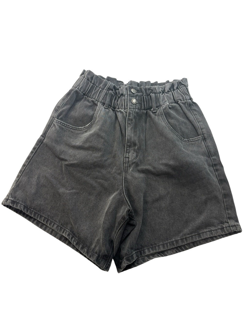 Vervet Paper Bag Shorts Womens Size Large Elastic High Rise Gray Jean Shorts‎